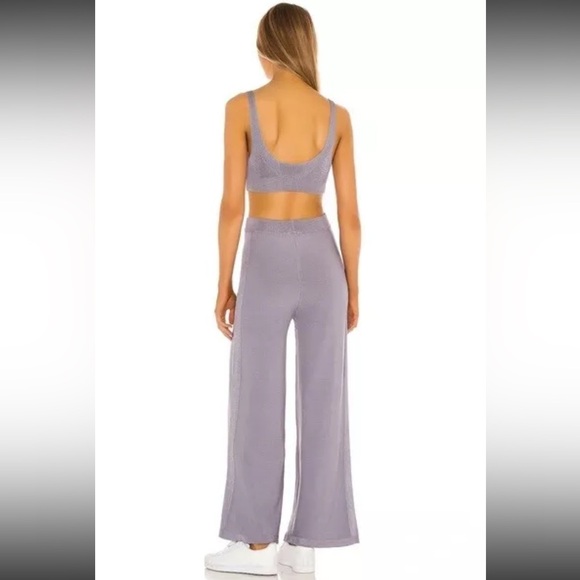 Free People Show Off Set Pewter Pants Set Active Wear spring S NWT $128 boho - Picture 3 of 11